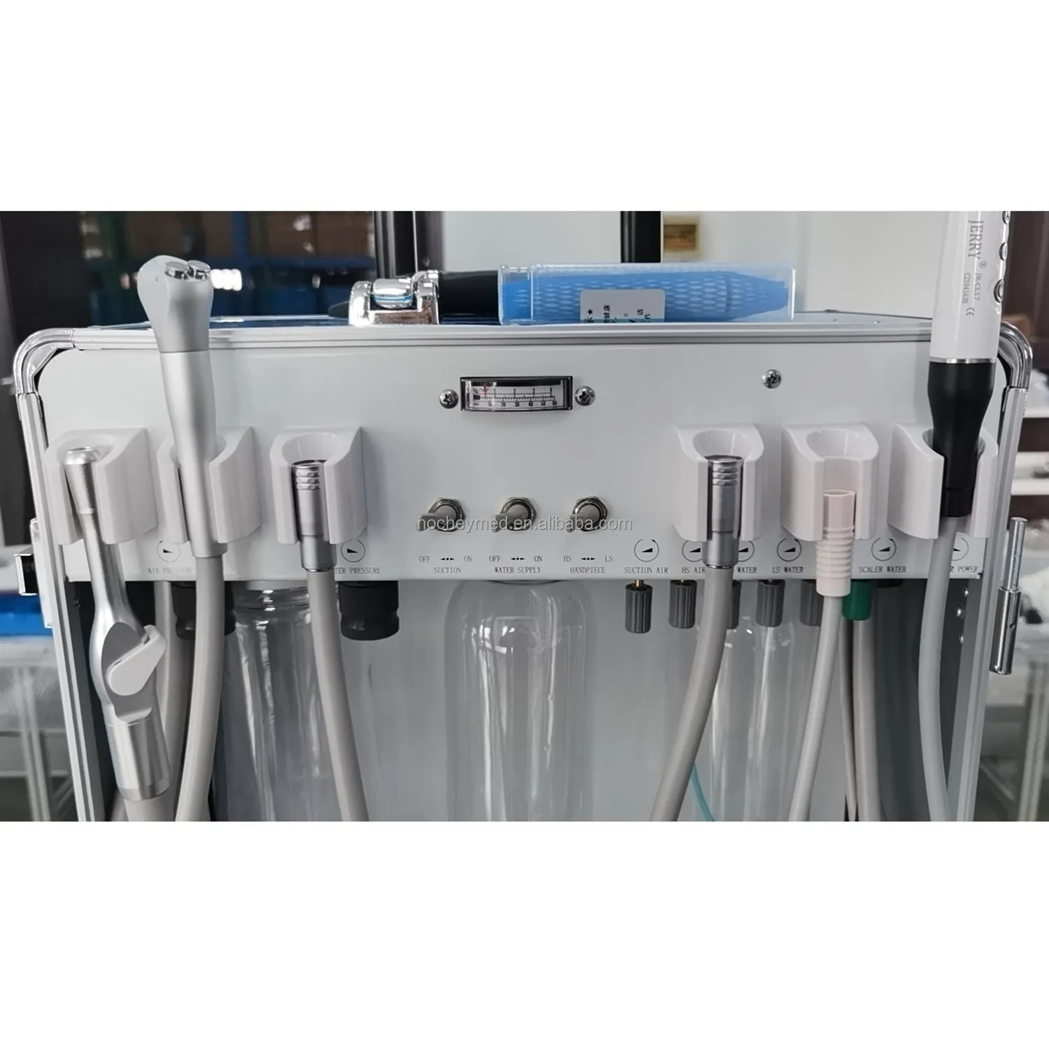 Hochey medical wholesale hot-sale  Portable Mobile Dental Unit Cart Dental Turbine Unit With Air Compressor