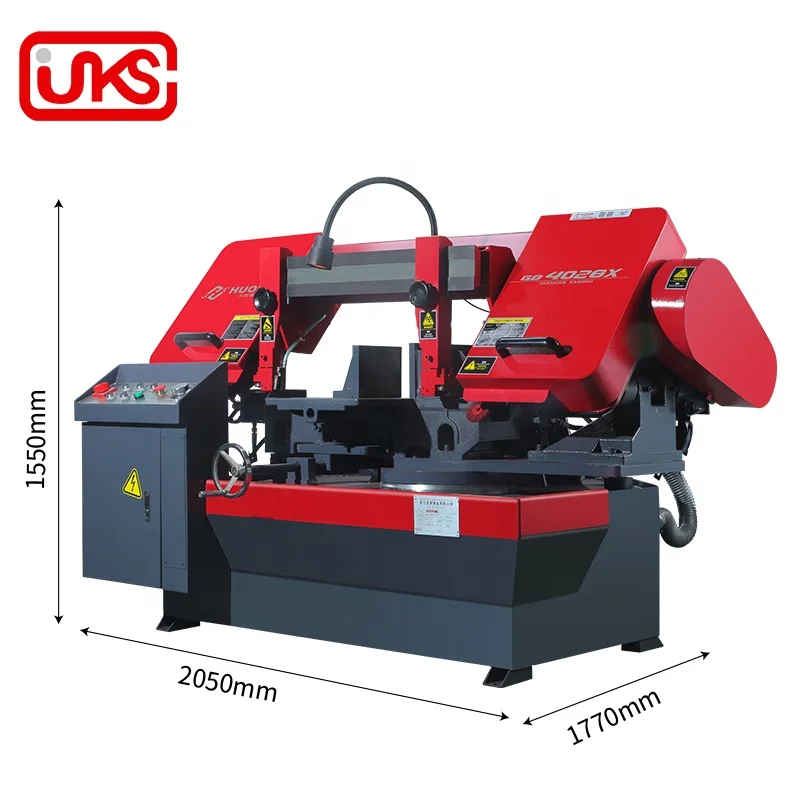 GB4028X metal cutting  horizontal band sawing machine Rotating 45 degree angle