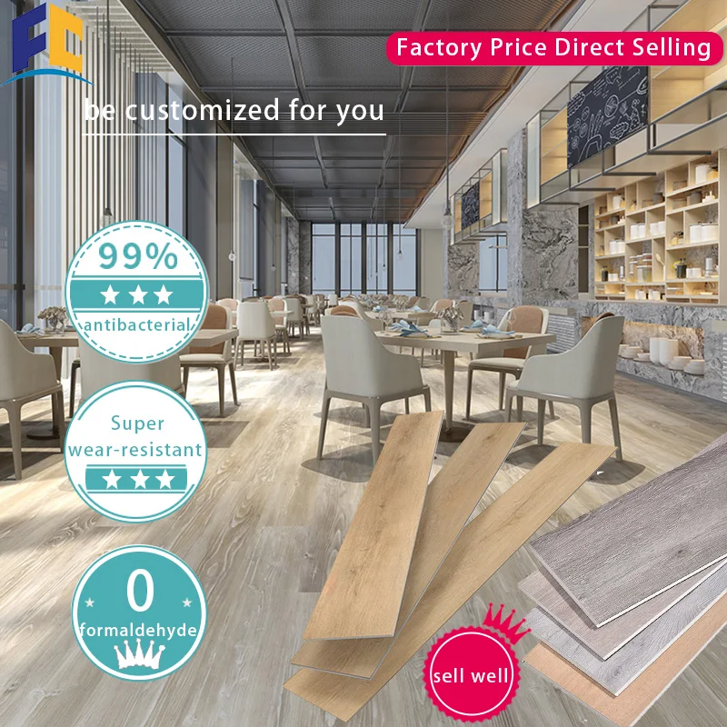 Textured Vinyl Flooring PVC Vinyl Plastic SPC Floor Indoor Residential Use  for Sale Plastic Tiles Carpet/stone/wooden Looking