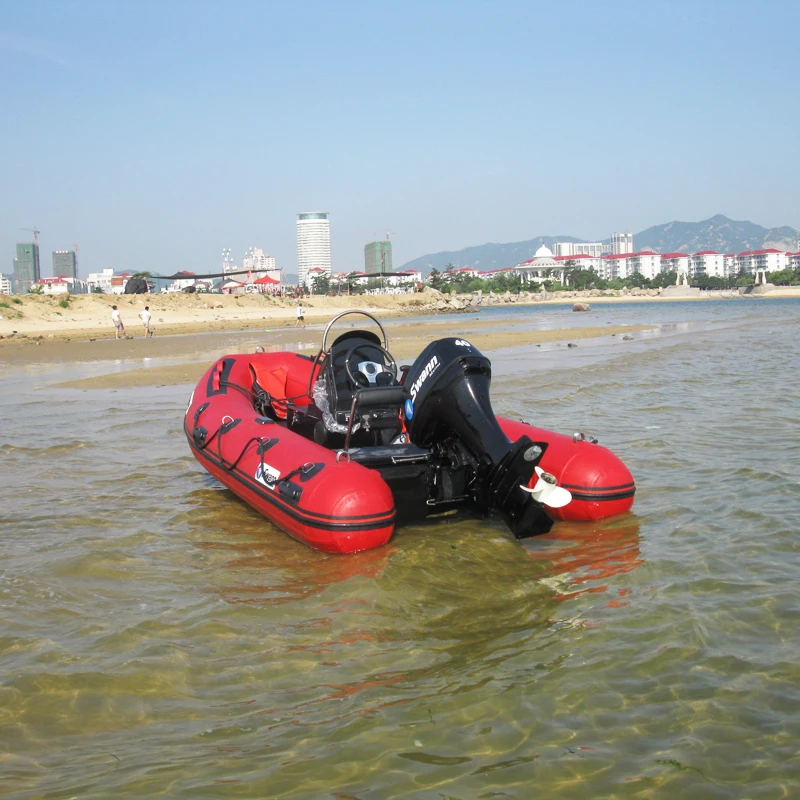 3.8M pvc hypalon Material fiberglass aluminum bottom inflatable rib boat with console motor speed fishing rescue boat