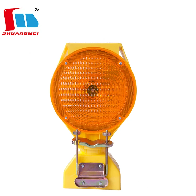 Solar Led Light Road Block Traffic Cone Blinker Yellow Flash Traffic Warning Light