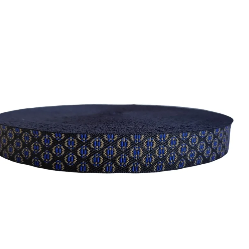 Customizable Dot Design 100%PET Jacquard  or Style Webbing Strap Woven Tape Ribbon