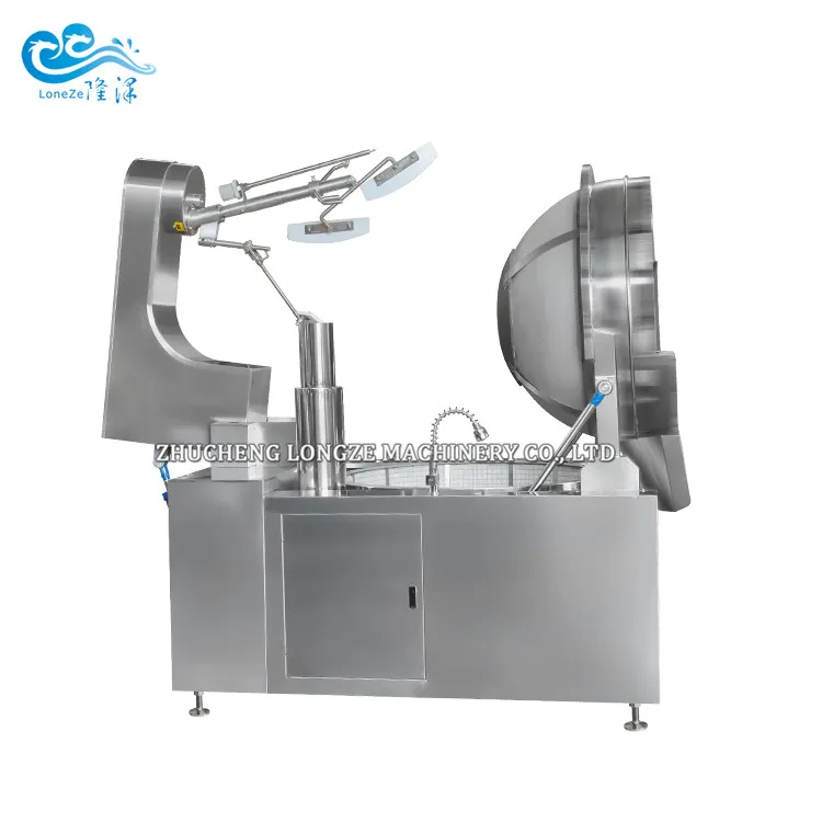 Big capacity cooking mixer vacuum double jacketed kettle pizza sauce machine
