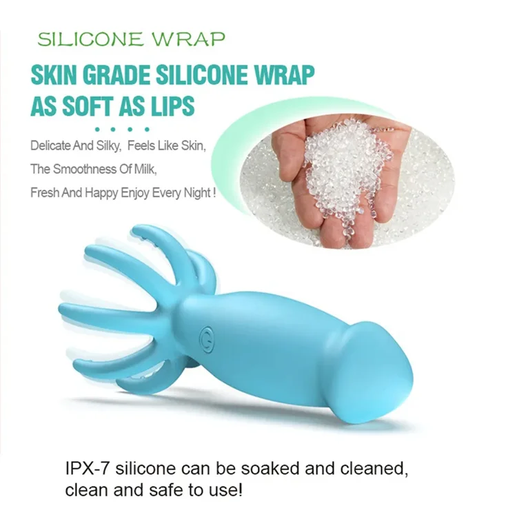 Remote Control Octopus Dildo Vibrator 10 Modes Vibrating Butt Plug Clit Nipples Sucking Saxy Toys