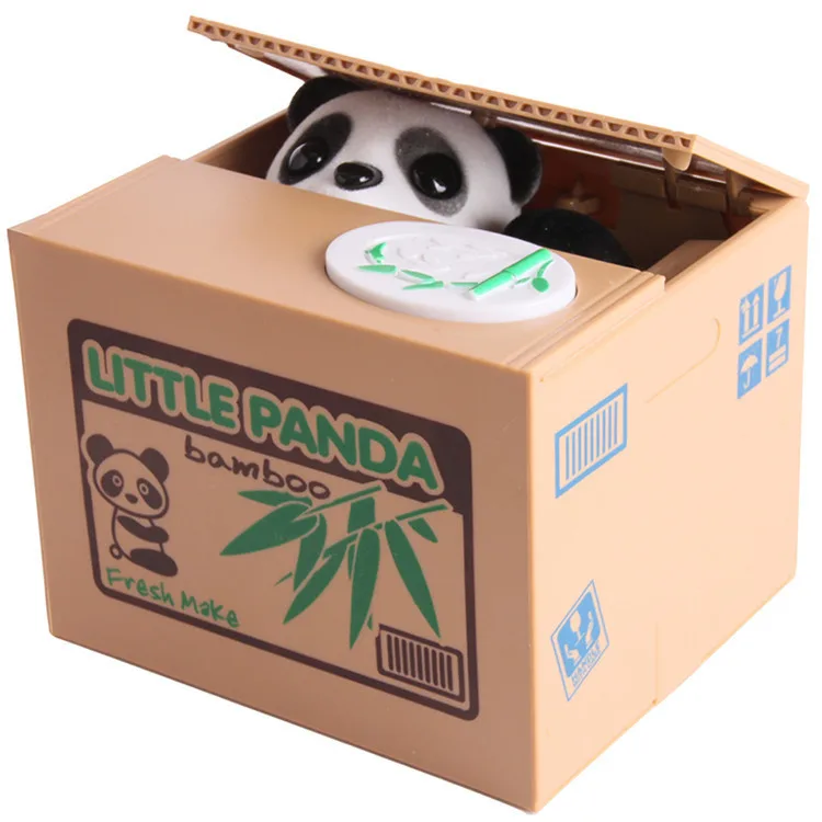 wholesale high quality lovely Panda Money Saving Box Funny  Coin Bank/piggy bank for kids