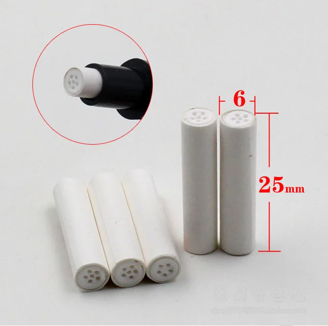 
HUAWEN High Quality ODM&OEM Charcoal Filters Ceramic tip smoke fitters 6MM 7mm Charcoal Carbon Filters for smoking Pipe 