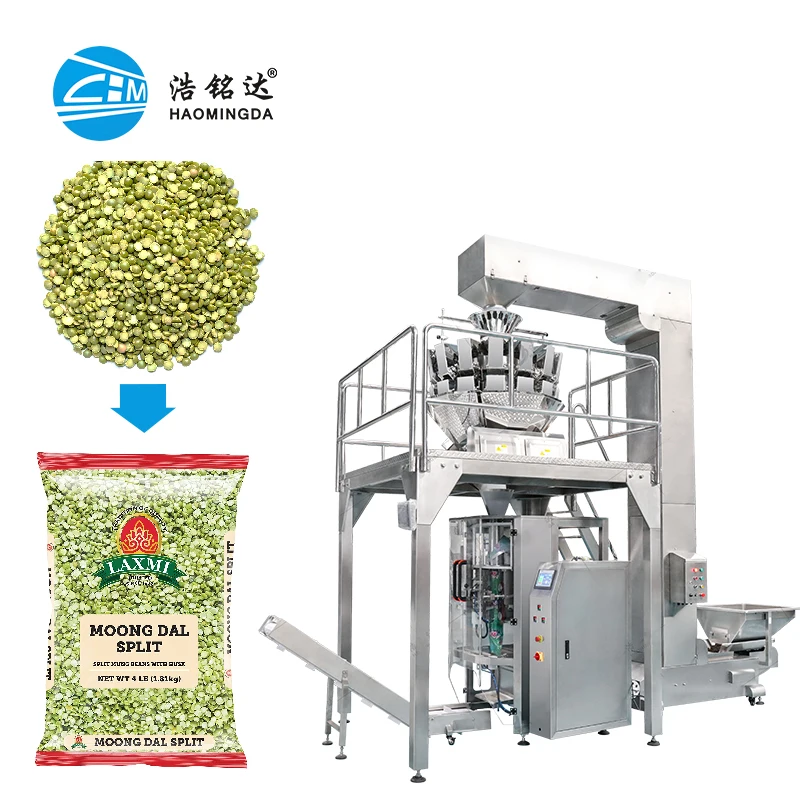 Automatic Pouch Mung Dried Red Pinto Seasoned Beans Granule Barley Green Lentils Mix Cooked Bean Packing Packaging Machine