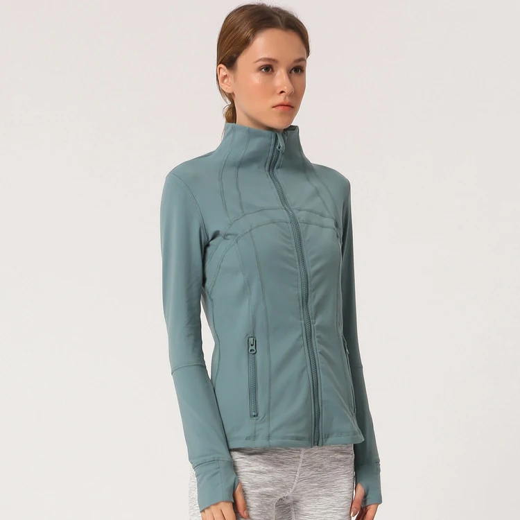 Ladies Sports Running Gym Coat Custom Fitness Long Sleeve Yoga Workout Jacket