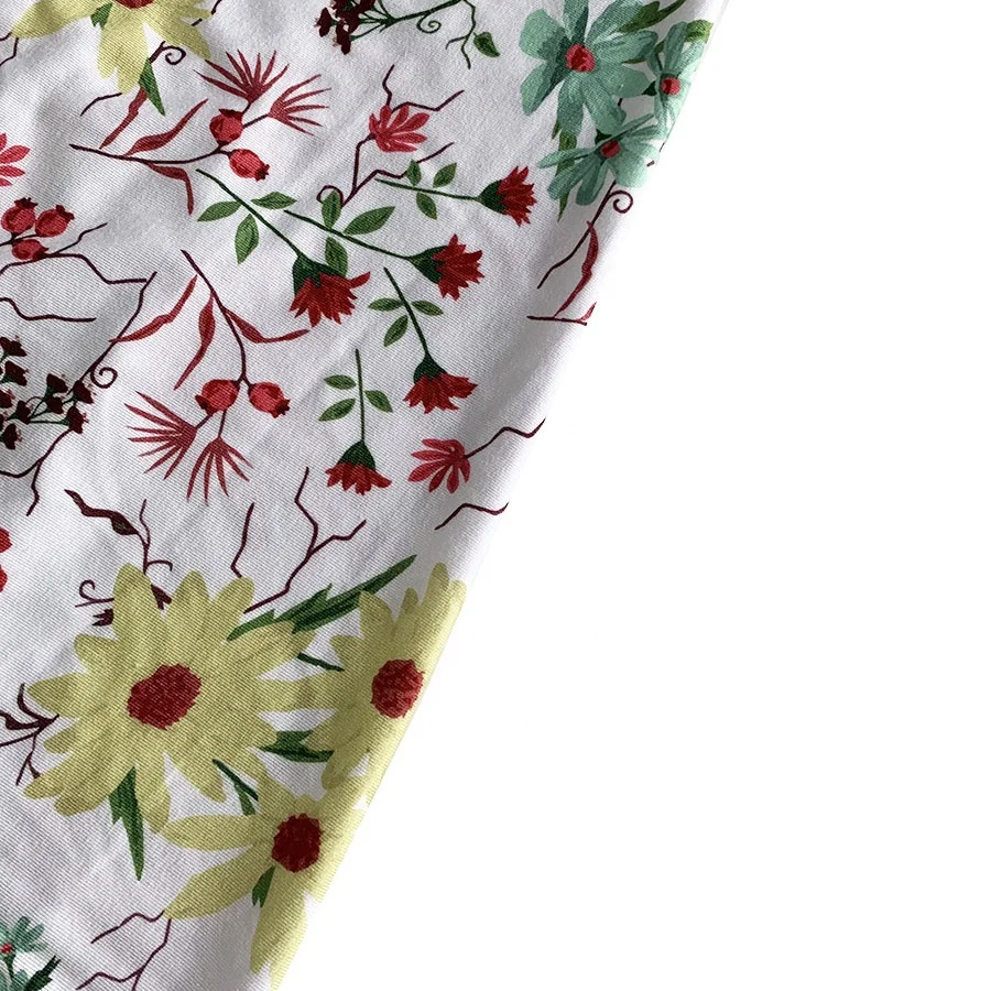 Low MOQ custom digital Print bamboo fiber lycra knitted spandex fabric