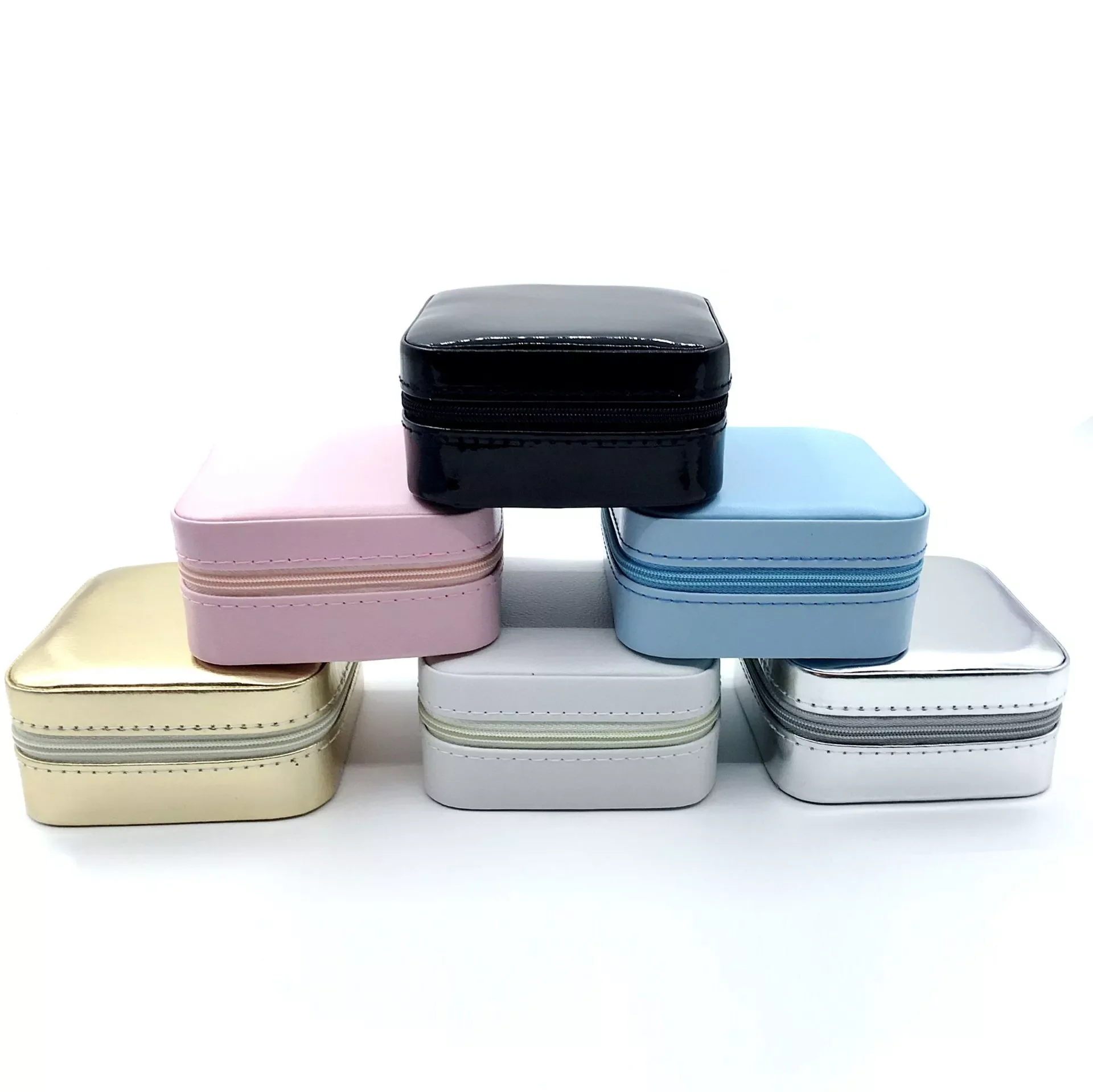 
PU leather Small Jewelry Box Organizer Display Storage Case for Rings Earrings Necklace, Gifts for Girls Women 