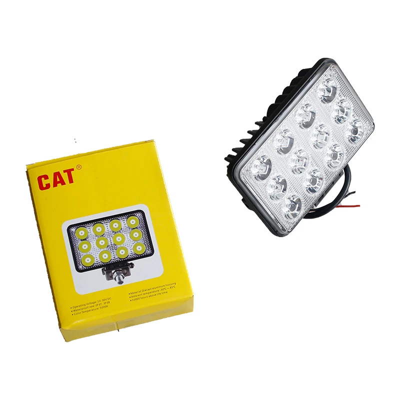 Car LED Worklight 48W Offroad Work Light 12V Light Fog Lamp 4x4 LED Tractor Headlight Bulbs Spotlight for EXCAVATOR