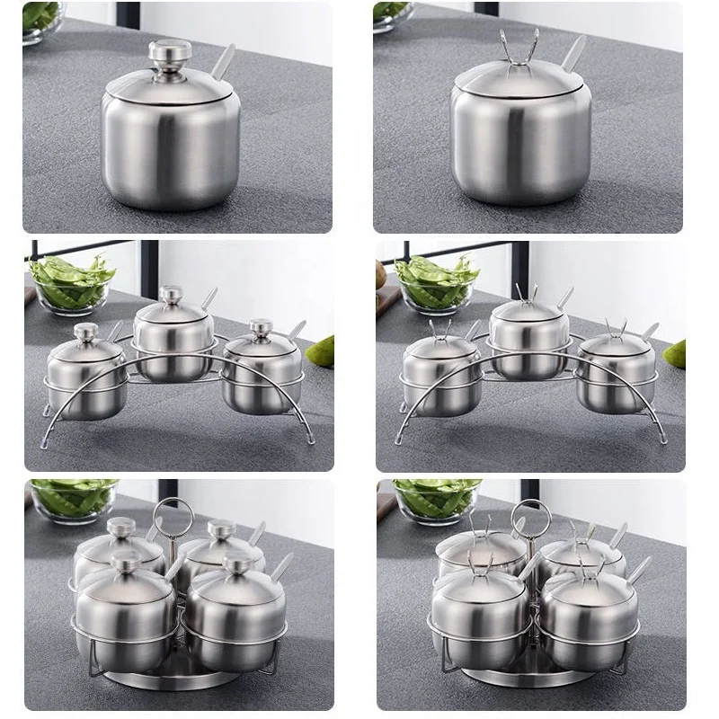 Набор кухонных контейнеров для специй из нержавеющей