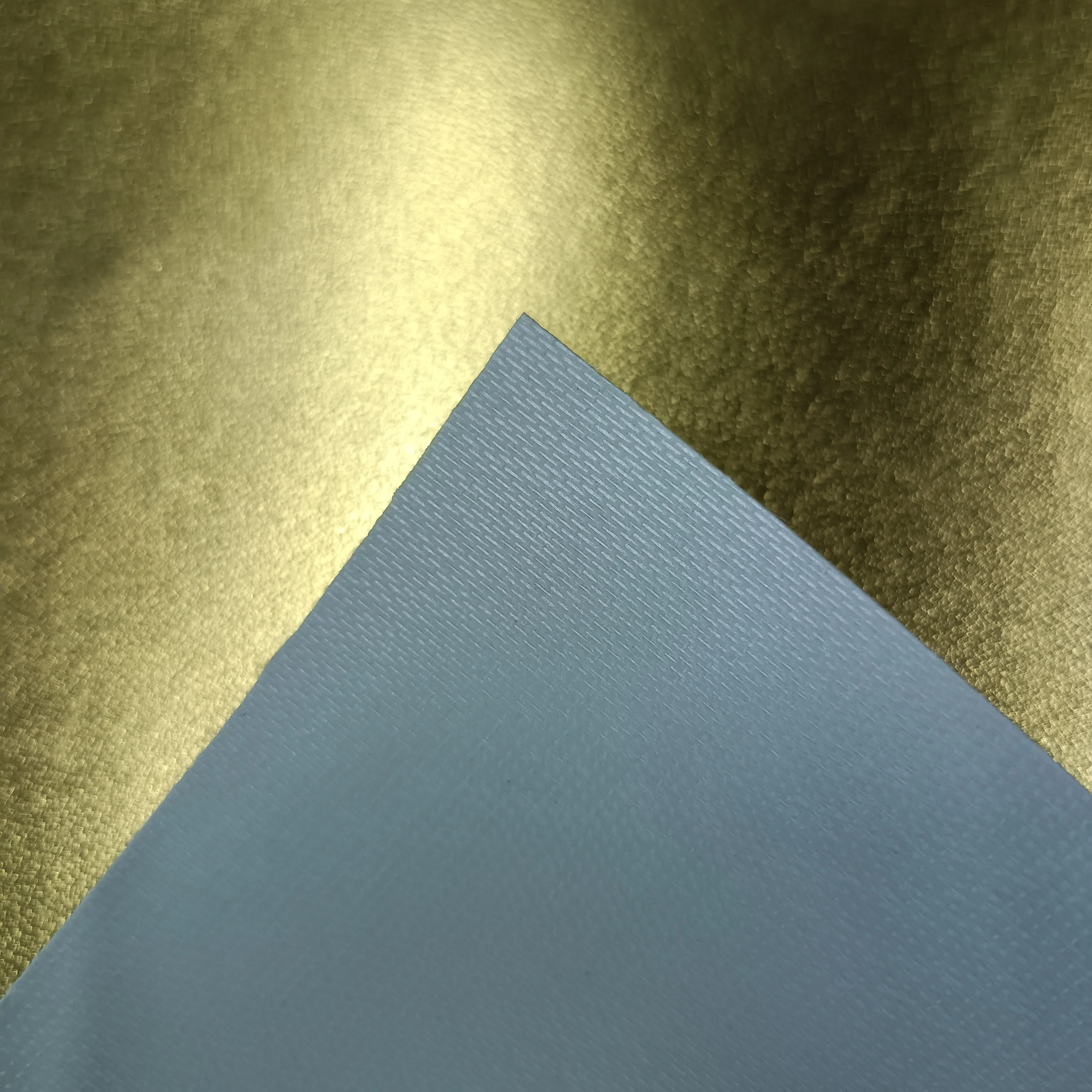 Wholesale Gold Color pu pvc metallic leather fabric for bags and luggages