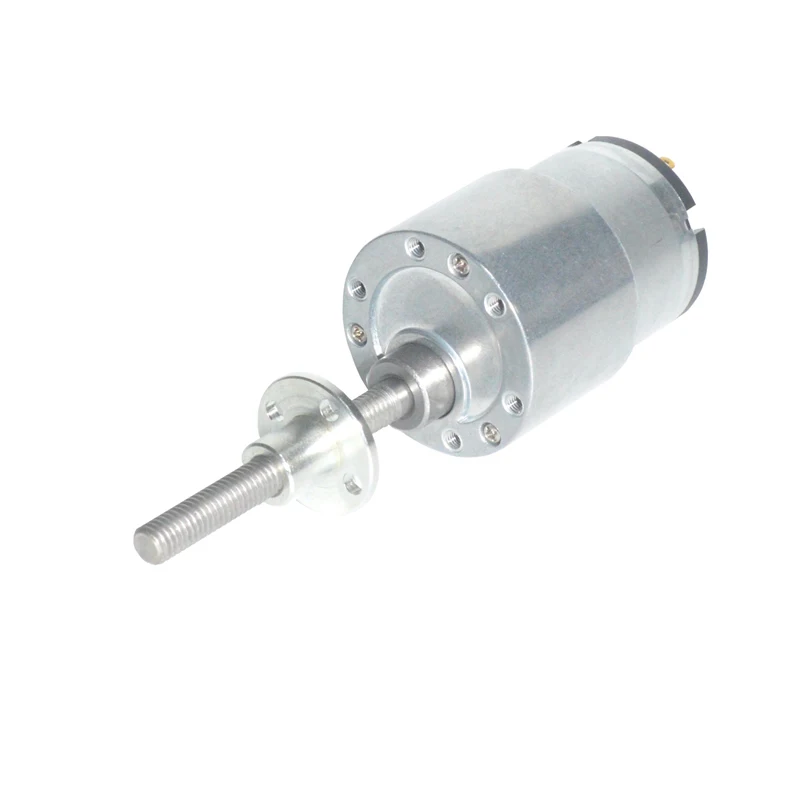 37mm Metal Gearbox Gear Motor with M6*50mm Screw Shaft and Flange Gearmotors Permanent Magnet IE 1 Brush 3 Months 30ma-60ma