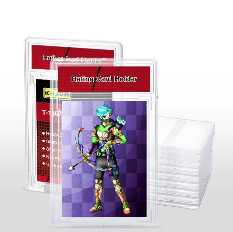 Baseball Card Holder with Label Positon, Graded Card Sleeves, Trading Card Protectors Case for Graded Cards Game Sports Card