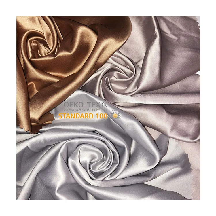 stock sandwashed crepe satin plain silk charmeuse fabric 100% silk fabric