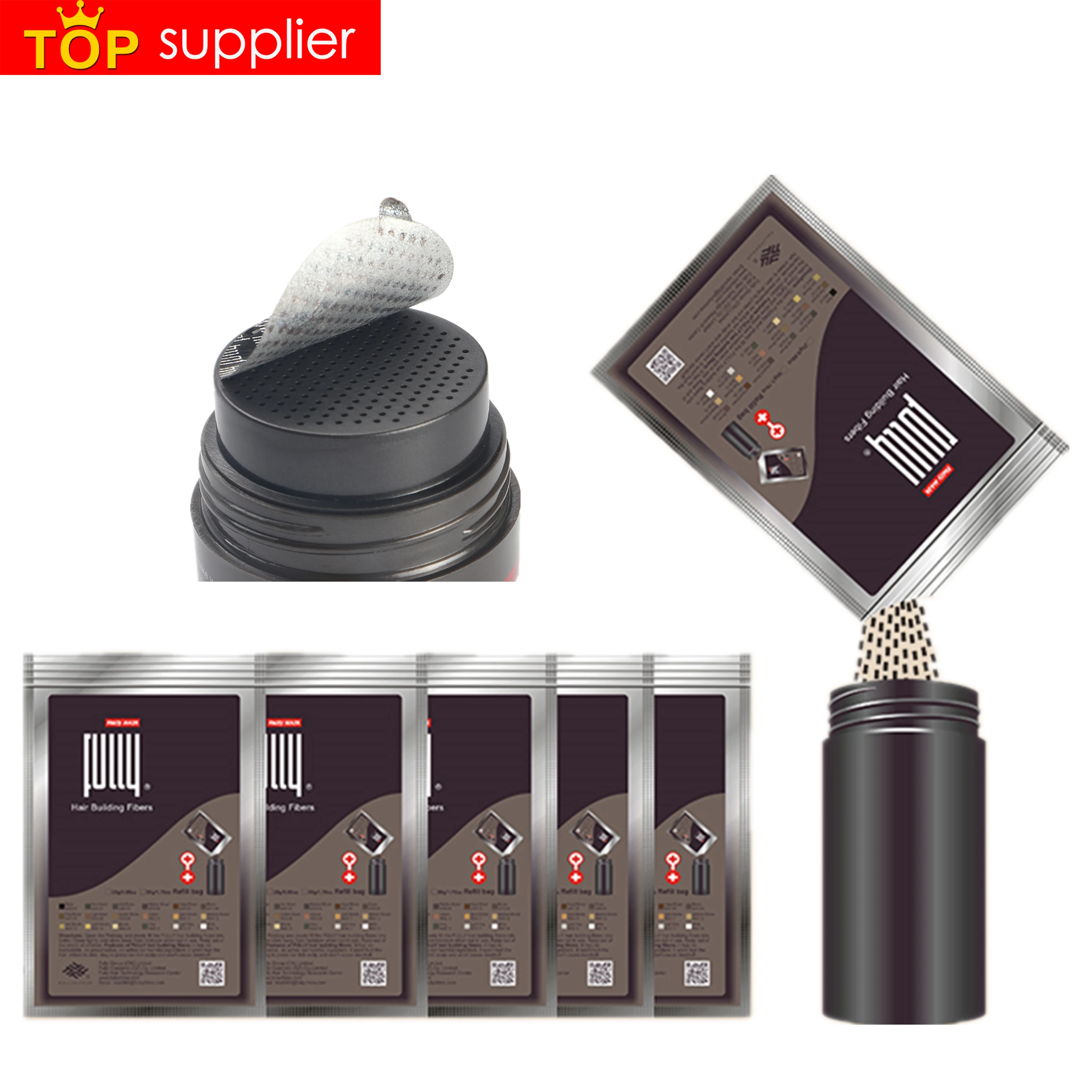 Factory Price Wholesale OEM Hair Thickening Powder FULLY 2ND Generation Hair Fibers Hair Building Fibers