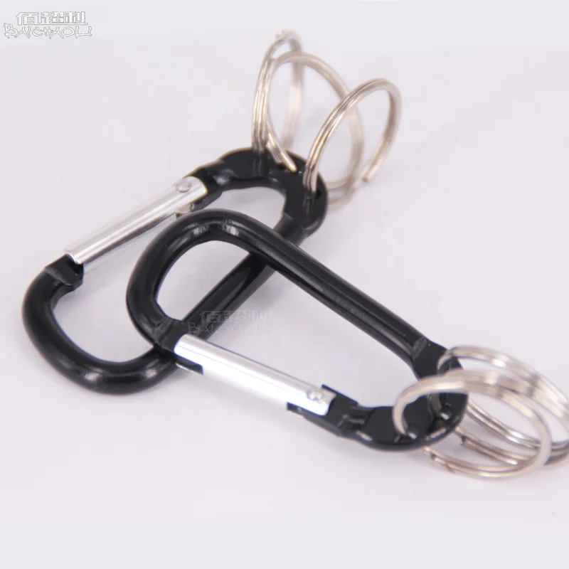 6 D aluminium alloy Sping carabiner hooks