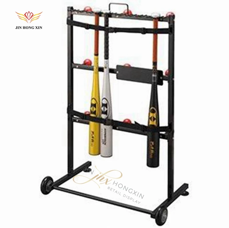Metal Softball Bat Rack 14 Slots Fence Home Wall Mounted Shelf Outdoor Sports Equip Slugger Baseball Softball Bats Display Rack