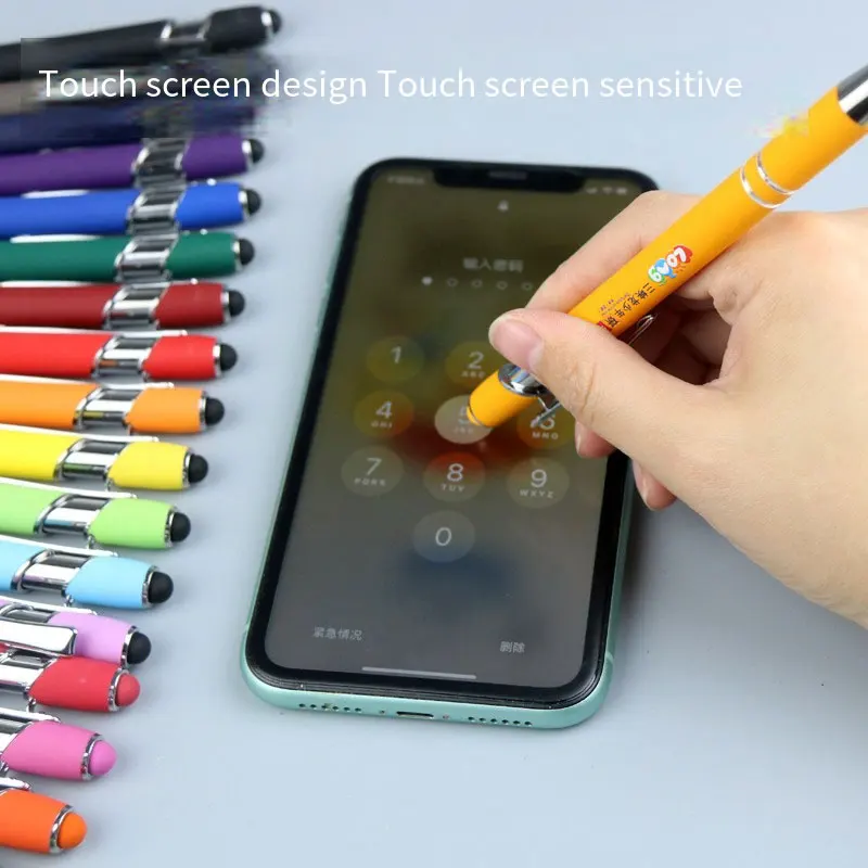 JPS OEM Caneta Esferografica Custom Advertising Promotional Ball Touch Screen Pen Metal Ballpoint