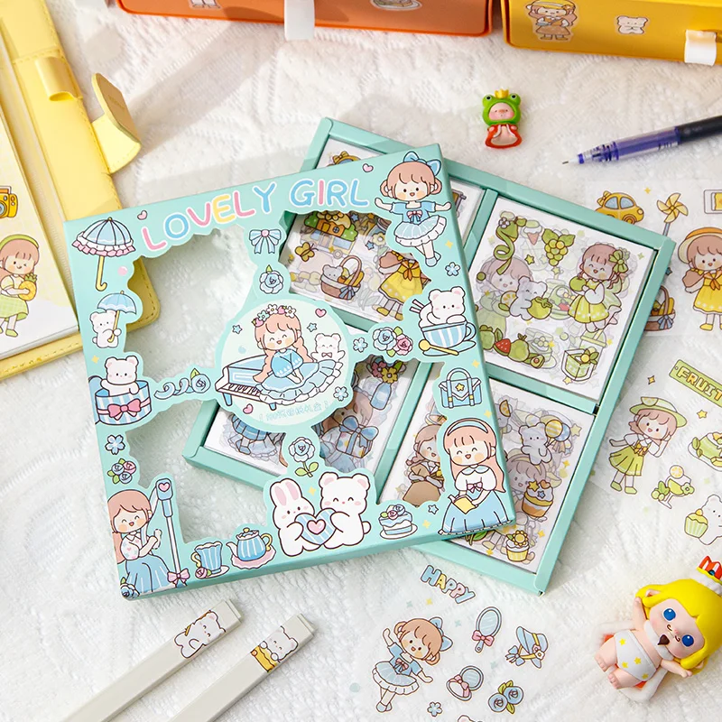 PET Advertising Sticker Sheets Die Adhesive Logo Custom Sticker Waterproof Cartoon Transparent Sticker