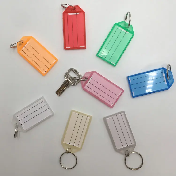 Plastic number PVC label motel room paper name key tag split ring logo holder chain customis supplier