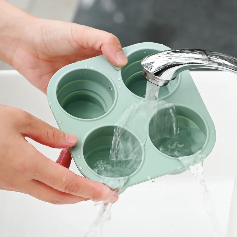 Custom Newborn Kid Portable Reusable Collapsible Feeding Silicone Ice Mold Baby Food Container Ice Cube Tray