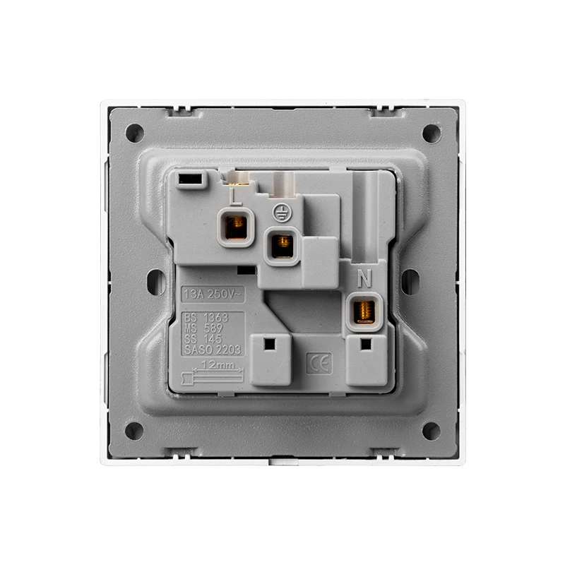 K1.22 SASO CE wall switch and socket and large panel 1gang switch and british socket for wholesaler