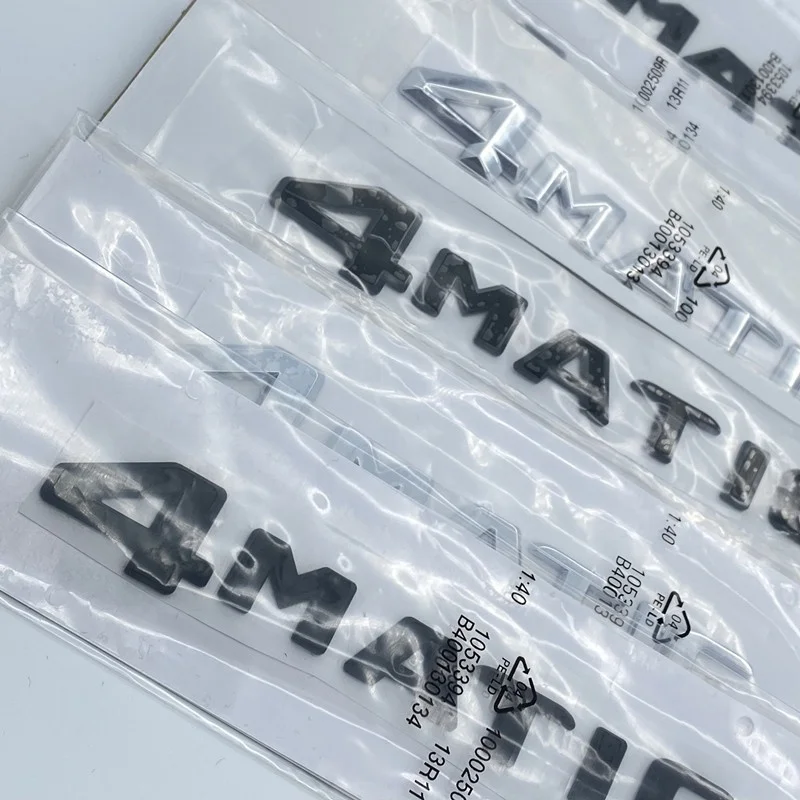 3D ABS New Brand 4MATIC Car Logo Stickers Rear Trunk Emblem Badges For Mercedes C63 C200L