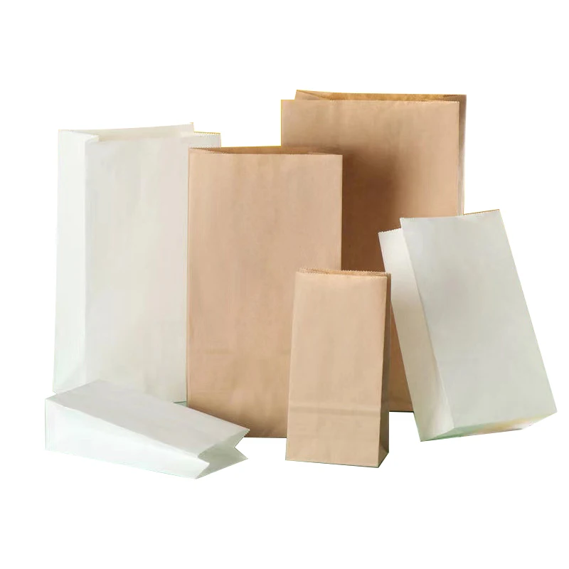 Biodegradable white greaseproof wax material croissant donut toast baguette burger kraft news paper bread packaging bag for food