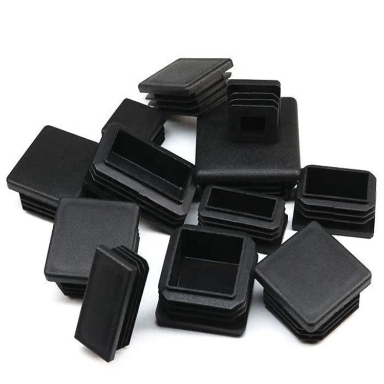 Black Round square dome Plastic pipe tube Plugs glide Insert End Caps for Tube Pipe