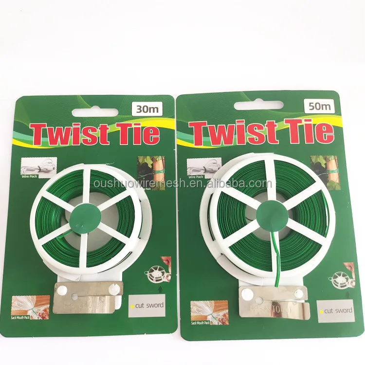 Multi-Function PVC coated binding cable snack tie clips garden twist tie wire  on cable reel