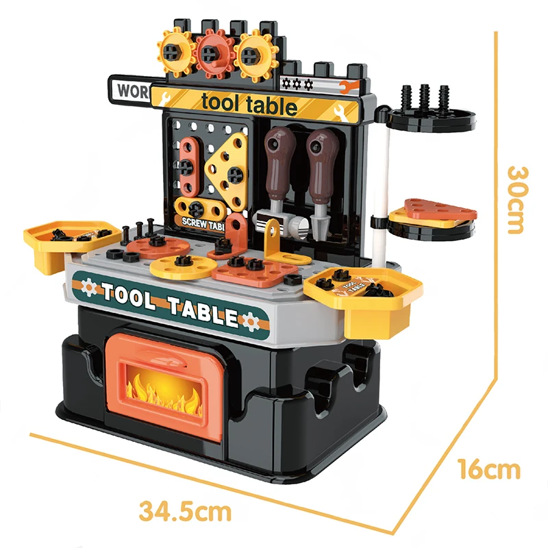 2024 Child screwing tools table disassembly and assembly hands-on multifunction kids plastic toy construction diy tool toys
