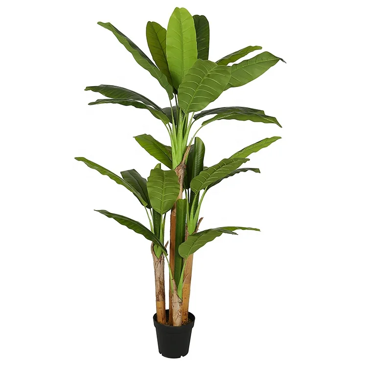 Indoor Home Decor UV Resistant Artificial Banana Tree Simulation Plant Bonsai Artificial Green Plant