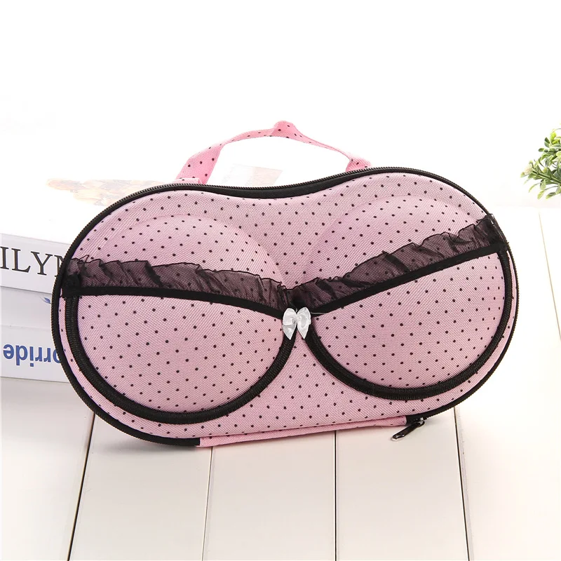 EVA Bra Case Portable Travel Bra Storage Box with Zipper Fashion Handbags for Women Under Wear Cover Organizer Underwear Bags