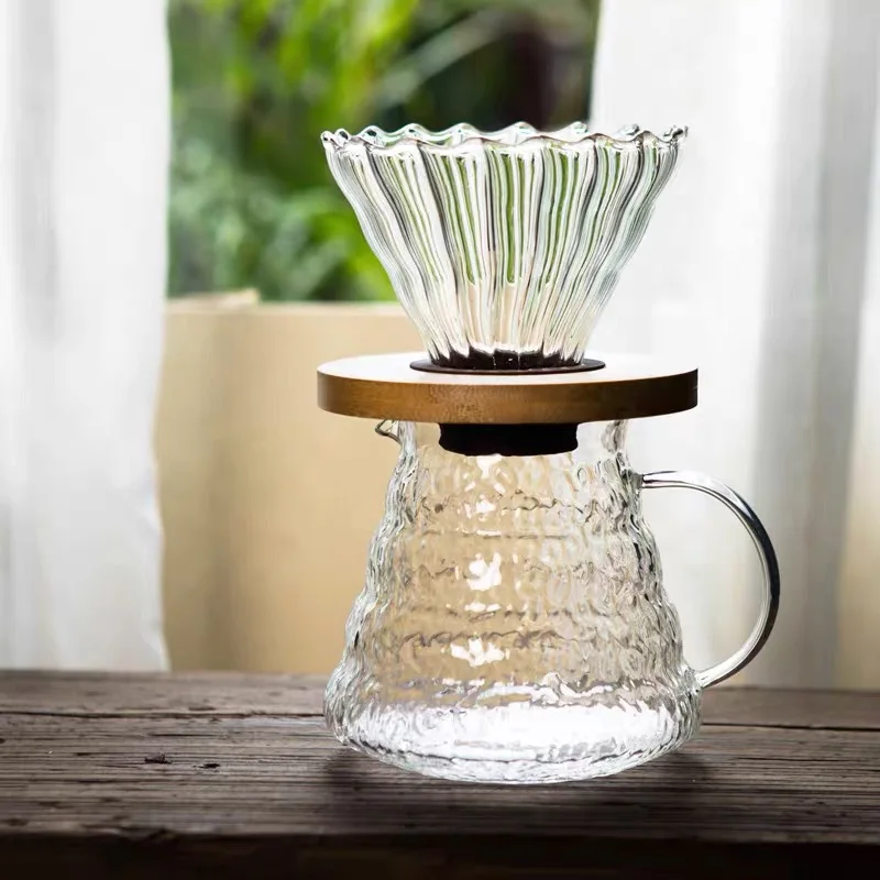 Heat resistant borosilicate glass coffee pot pour over cold  brew coffee maker/dripper