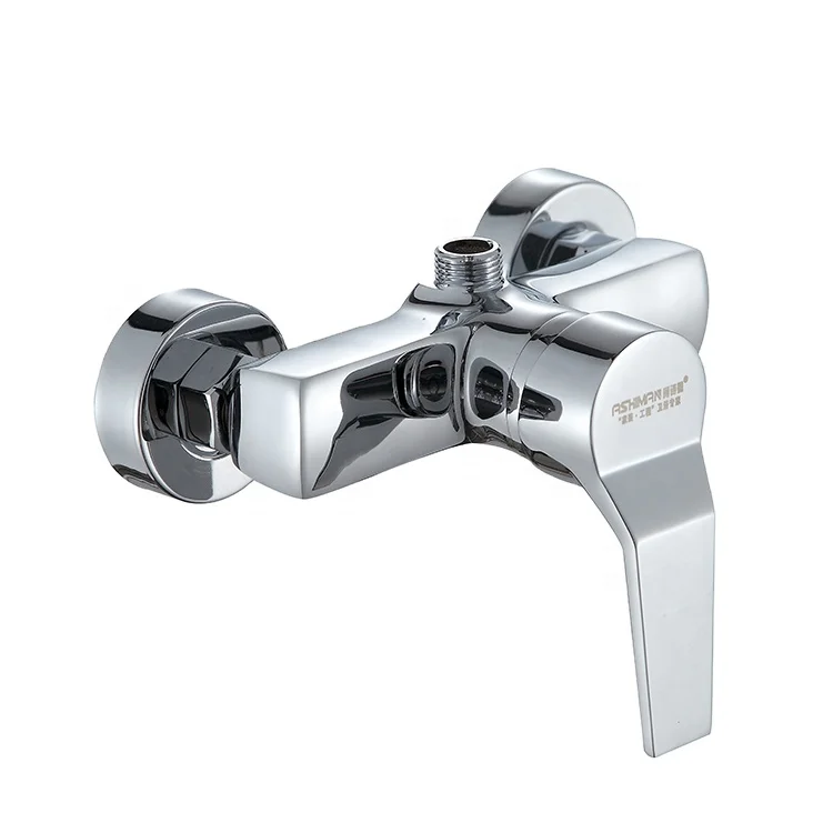 China faucet supplier luxury bathroom shower mixer set wall mounted brass bath shower faucet for cold and hot water