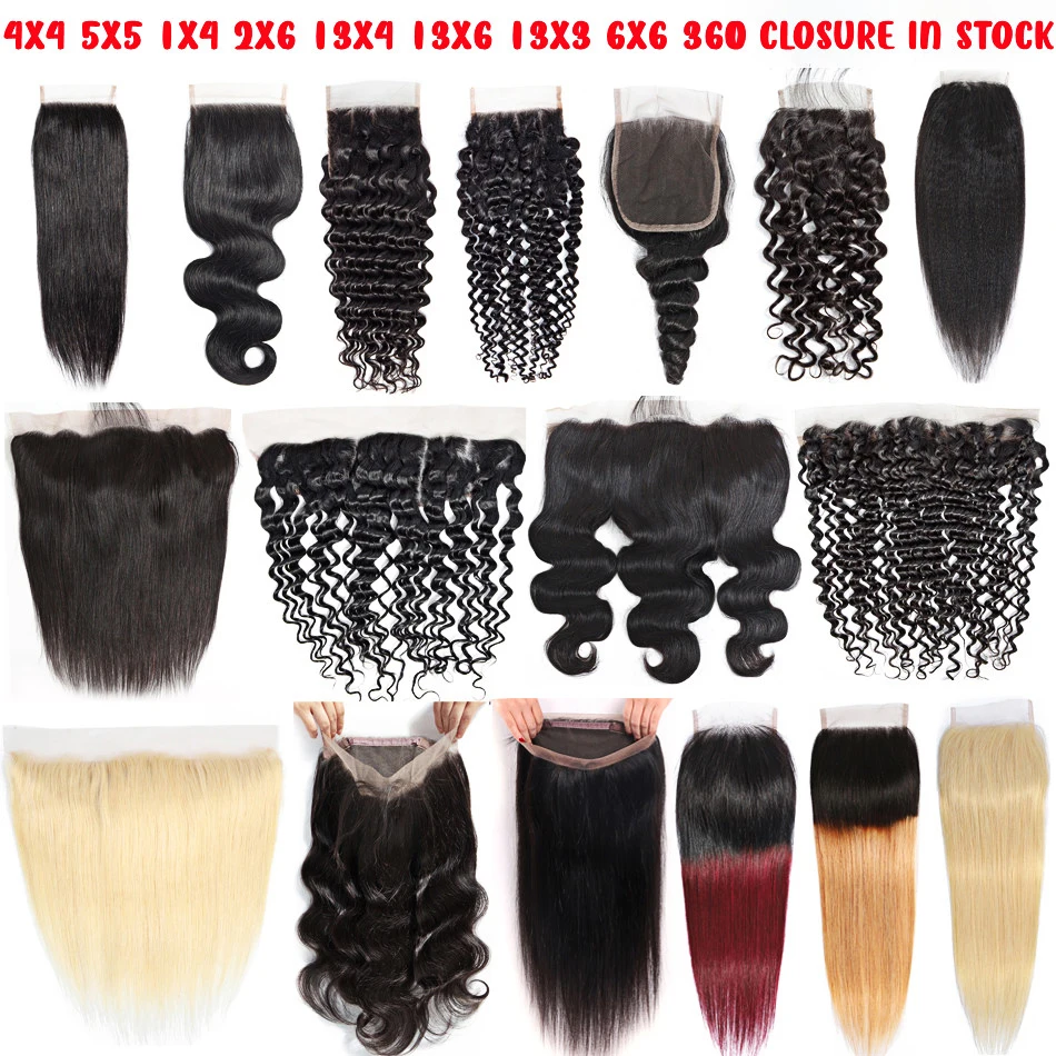 cheap wholesale brazilian virgin human hair piece silk base transparent full lace closure with baby hair online