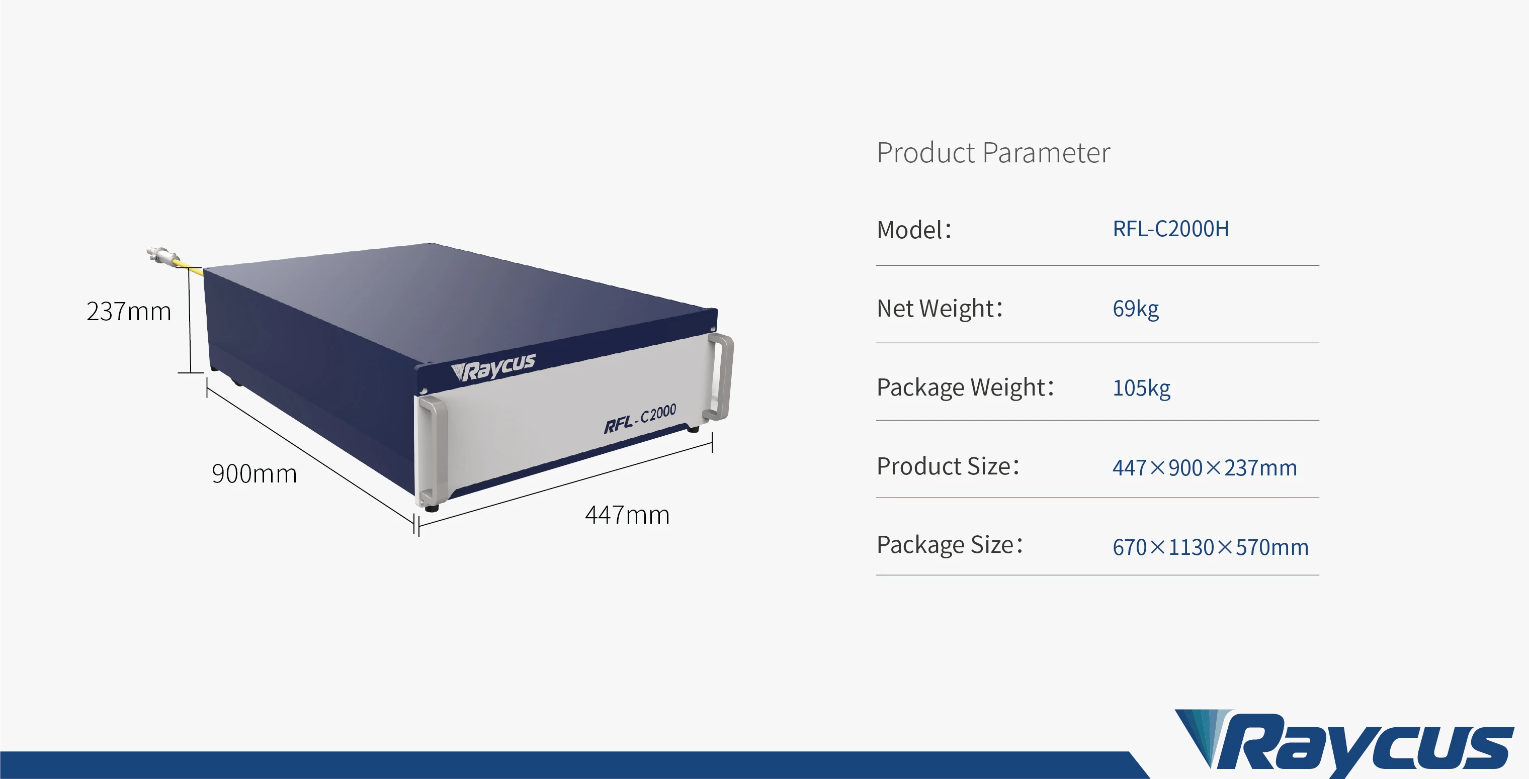 2000W CW Fiber Laser Resonator Source Metal Cutting Welding