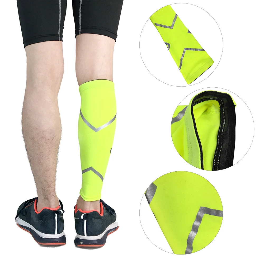Comfortable Stretch Running Basketball Cycling Long Riding Fitness Exercise Sports Compression Calf Leg Supports Cover Sleeve