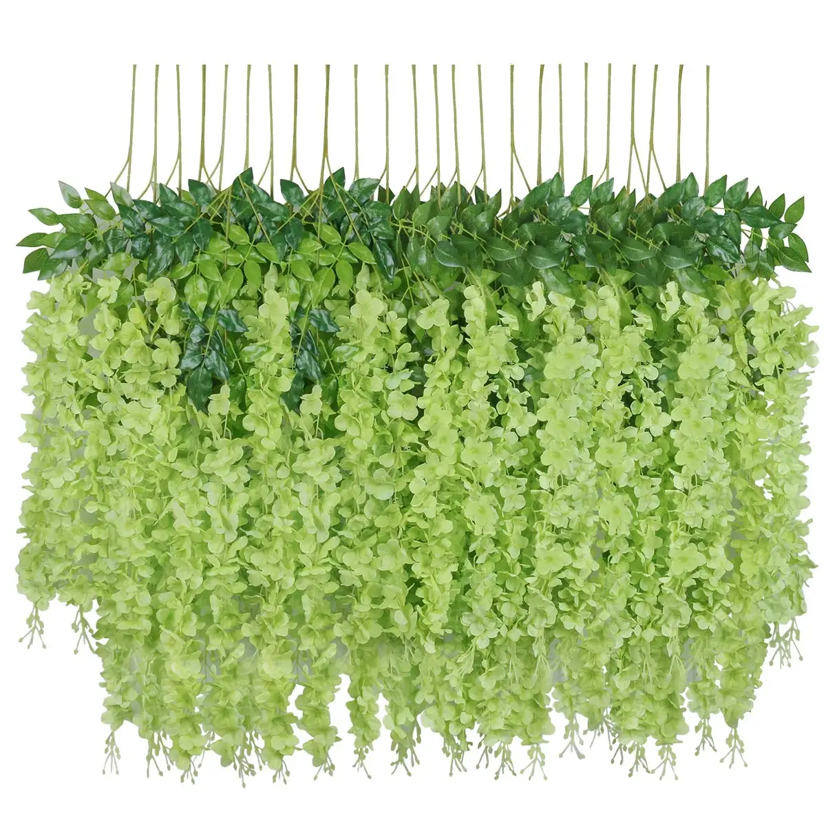 3.6 Feet Colorful Wisteria Vine Home Wedding Hanging Flowers Garland Artificial Dried Silk Decorative Flowers