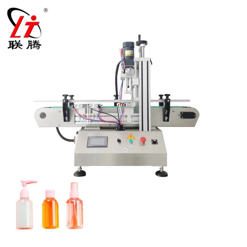 LT PACK Auto Desktop Automatic Dropper Ropp Twist Crimping Electric Caps Screw Glass Cans Bottles Sealing Capping Machines