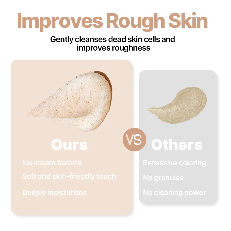 200g Organic Coconut Vanilla Exfoliating Whitening Gommages Corporels Sea Salt Face Body Scrub With Shea Butter Ingredients