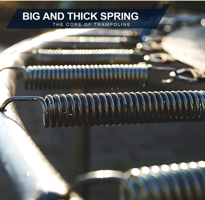 8FT 10FT 12FT 14FT Trampoline with Enclosure Net Outdoor Jump Rectangle Trampoline