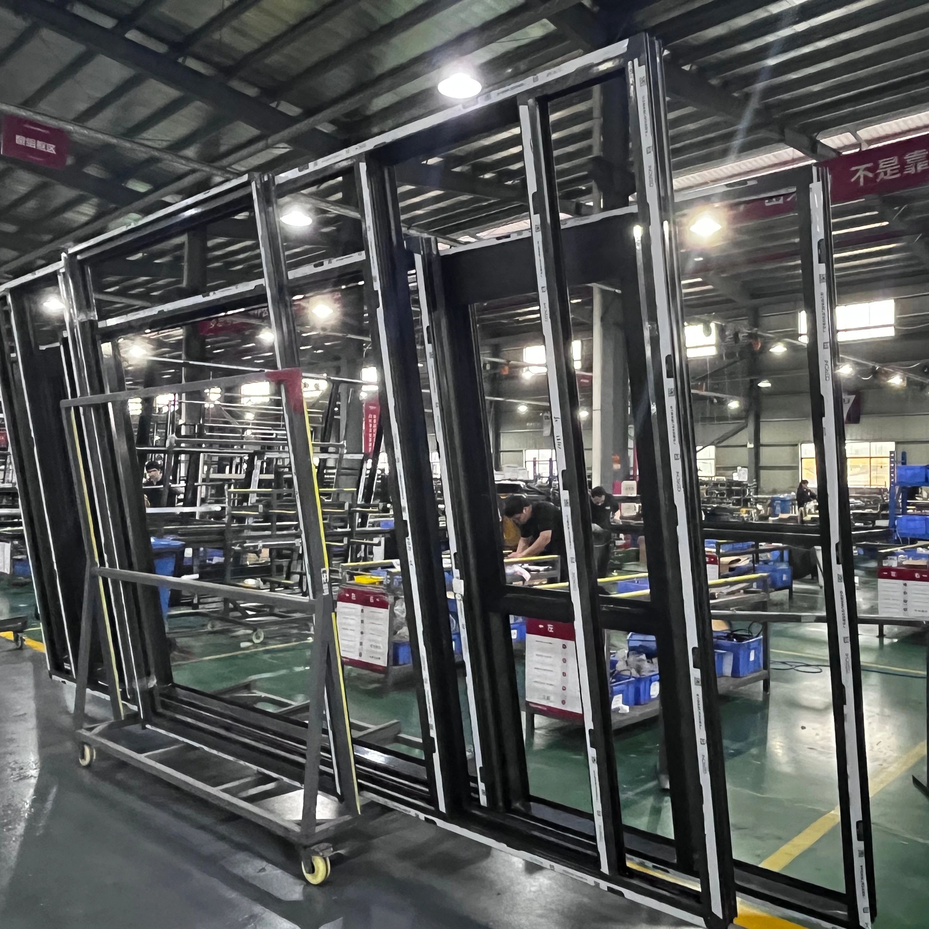 Professional factory custom casement window Aluminum Alloy therml break double tempered glass casement window