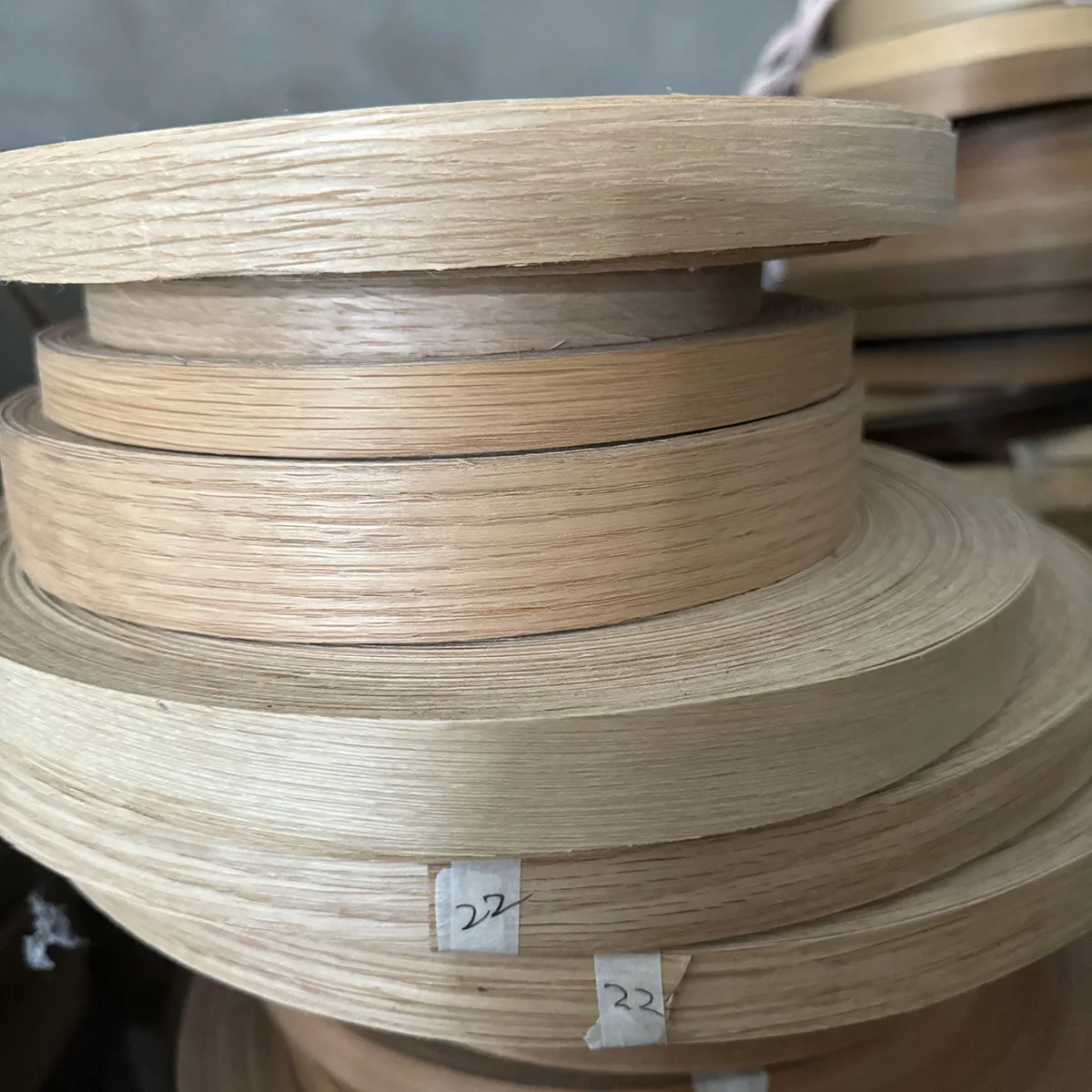 Real Wood Edge Banding Oak Walnut Veneer Edge Banding Tape for Plywood Furniture