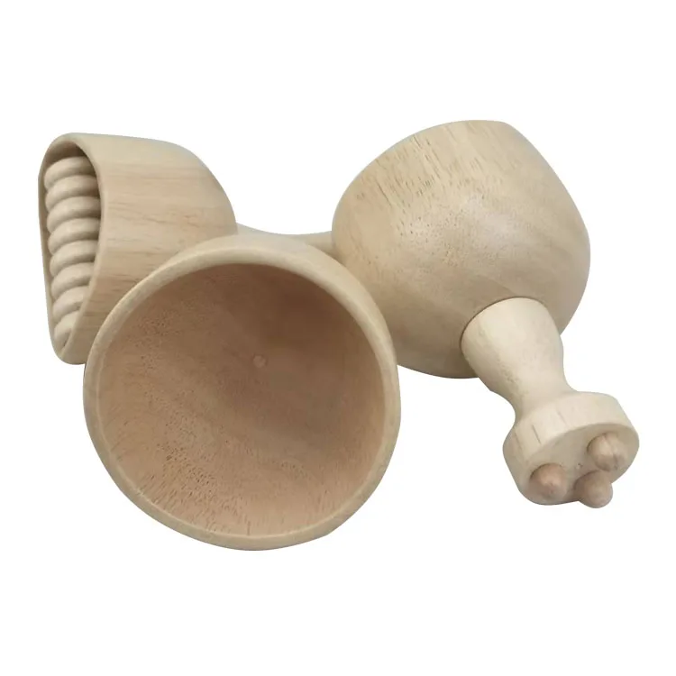 Anti Cellulite Wooden Hand-held Massage Cup for the Treatment of Lymphatic Drainage Massager Body Tool