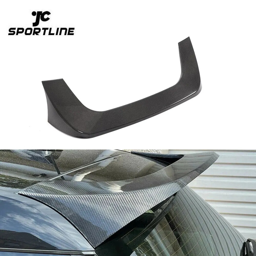 JCSportline Carbon Fiber i3 Rear Roof Wing Spoiler for BMW i3 Range Extender Hatchback 4-Door 2014-2020