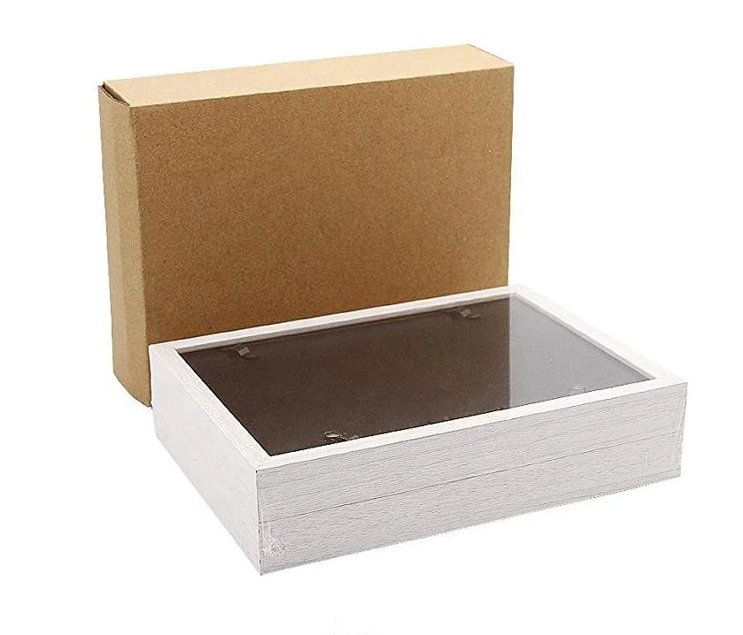 Новая стильная двойная фоторамка 5x7 белые деревянные откидные фоторамки коллаж теневая коробка 2 отверстия Элегантные Свадебные Уникальные подарки