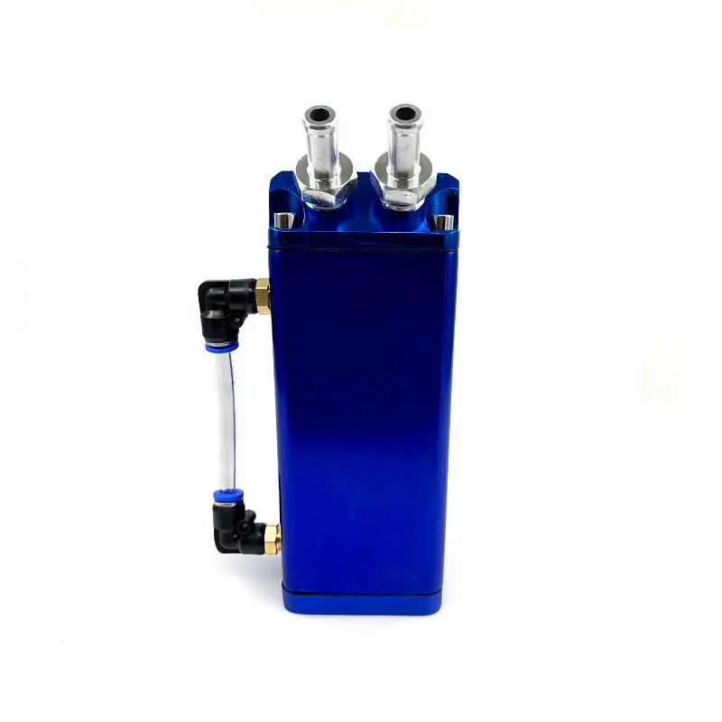 
Auto engine blue square aluminum car oil catch can diesel 